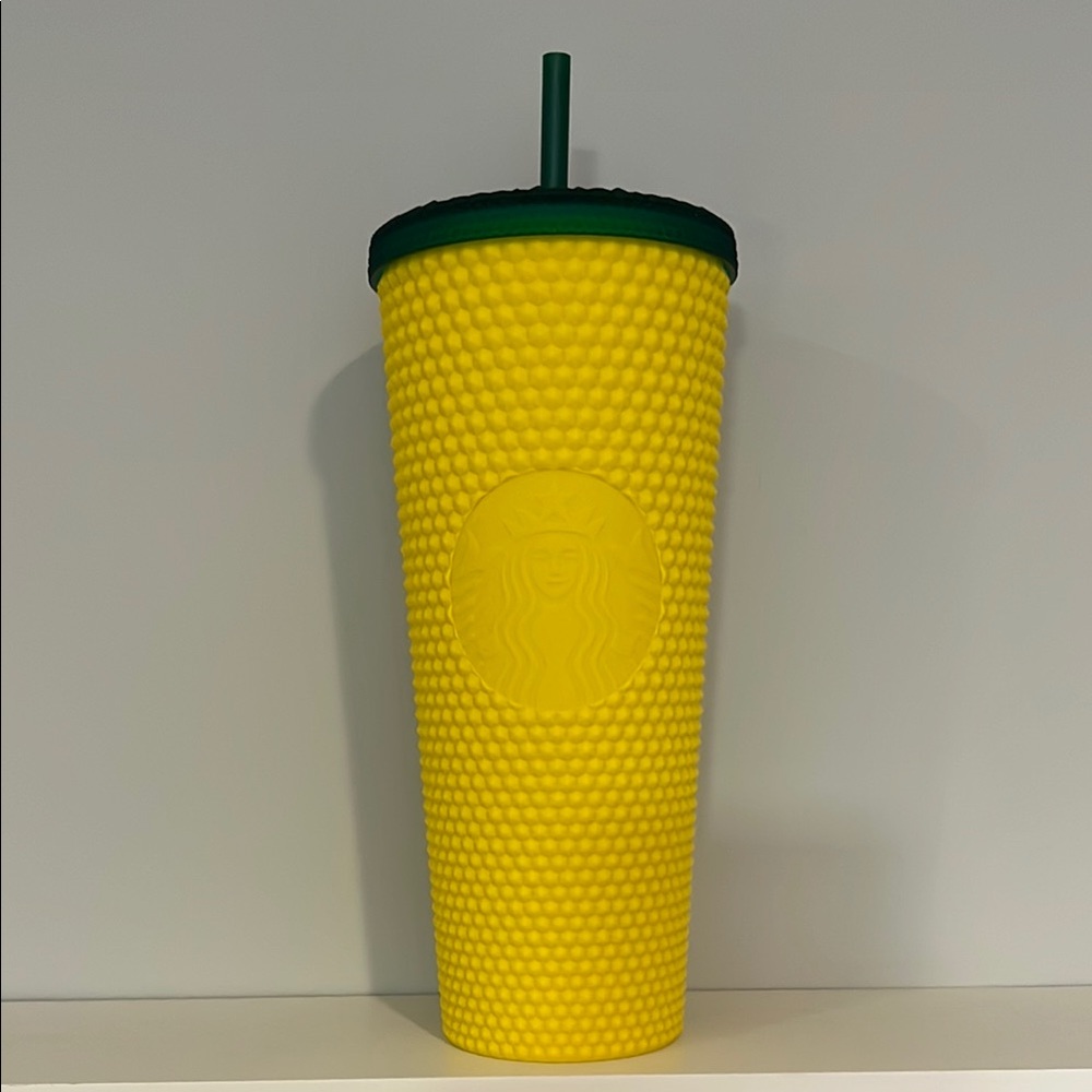 Starbucks Hawaii Collection Original Pineapple Studded Yellow Tumbler 24 oz